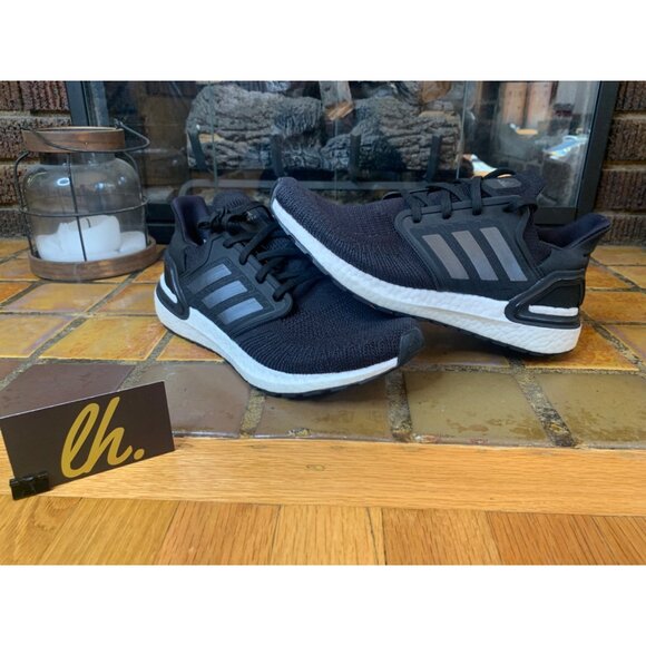 Mens 7.5 Adidas Ultraboost 20 “Black White” Athletic Running Shoes FY3457 - Picture 7 of 7